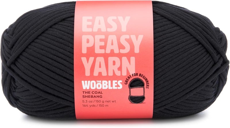 The Woobles Woobles Easy Peasy Yarn for Beginners - Crochet & Knitting Yarn with Easy-to-See Stitches - Medium #4 Worsted - Cotton-Nylon Blend - Image 1